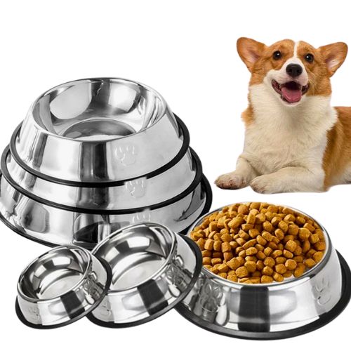 Comedero para Mascotas de Acero Inoxidable